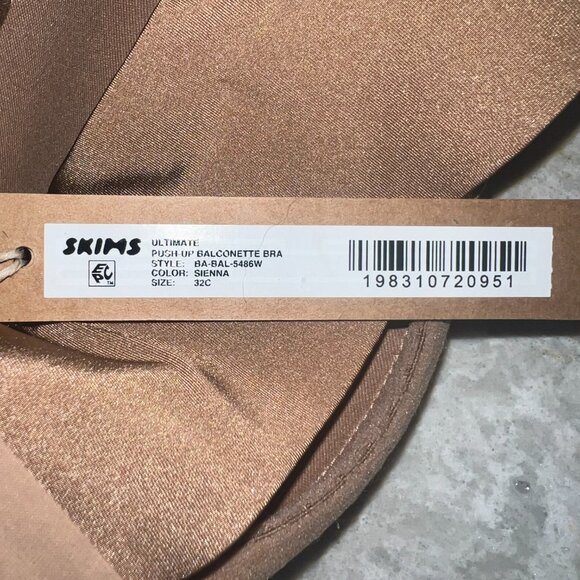 SKIMS Push Up Balconette Bra - 32C - Sienna - Picture 3 of 3